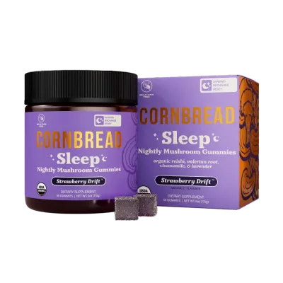 Gomitas de Hongos para Dormir Cornbread Hemp Sabor Fresa Drift 30ct