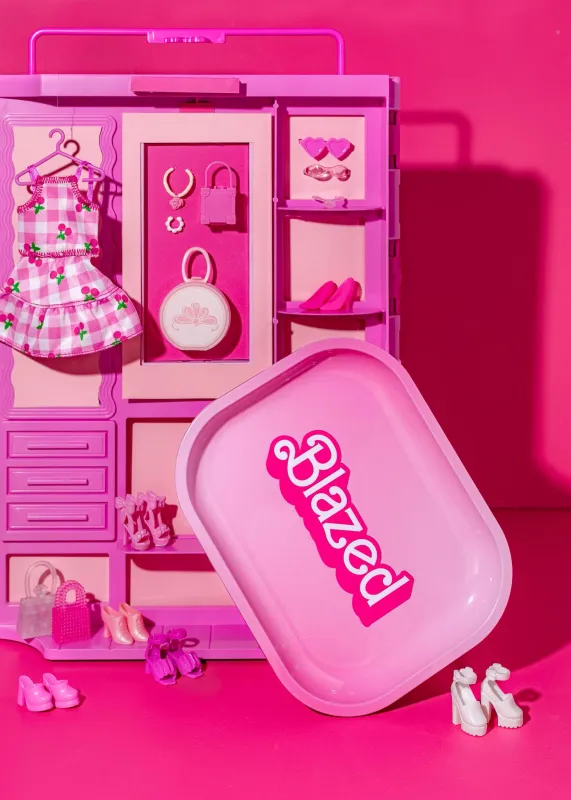 Canna Style Metal Rolling Tray 7"x5.5" Blazed