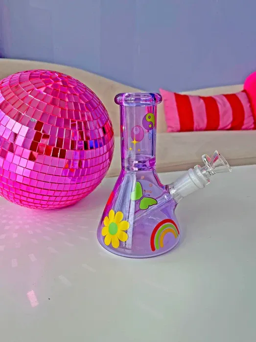 Burning Love Neon Ombre Mini Bong 7" 14mm