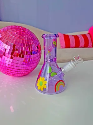 Mini Bong Neon Ombre Burning Love 7" 14mm
