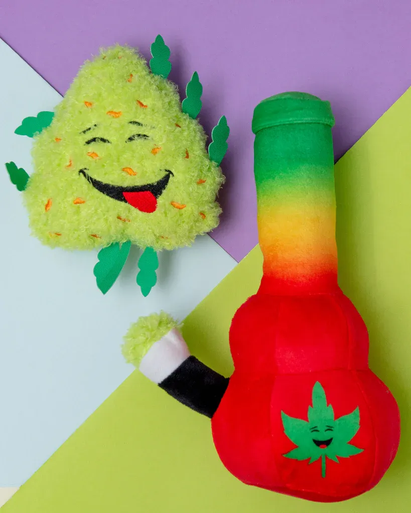 Paw:20 Bud the Weed Nug Squeaker Dog Toy 6" x 6"