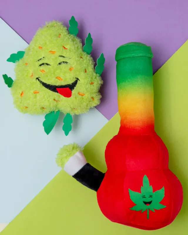 Paw:20 Bud the Weed Nug Squeaker Dog Toy 6" x 6"