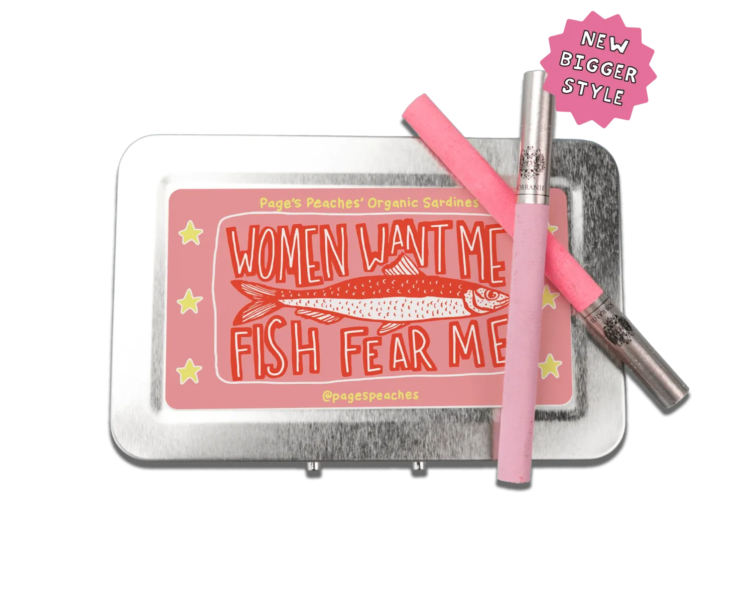 Page's Peaches Cigarette Case 5.0" x 3.25" x 0.5"