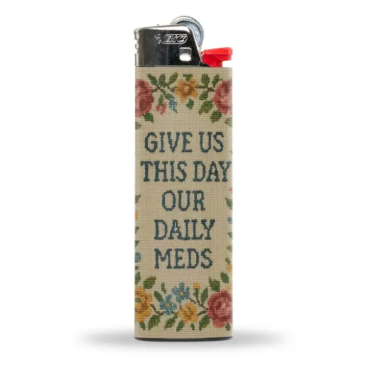 Shady Front Hand Wrapped Bic Lighter