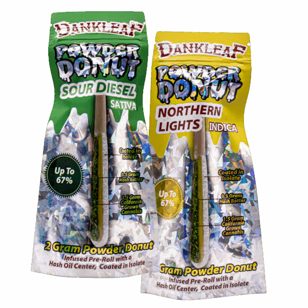 DankLeaf Powder Donut THCp Hash Hole Pre Roll 2g