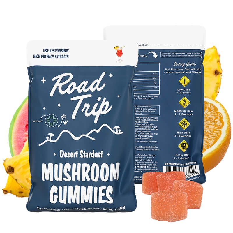 Road Trip Desert Stardust Mushroom Gummies 8ct Sunset Punch