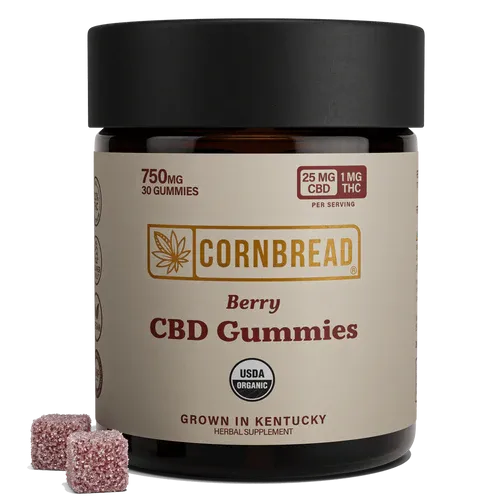 Cornbread Hemp CBD Gummies Berry 30ct 750mg CBD 30mg THC