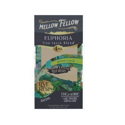 Mellow Fellow Live Resin Blend Disposable 4ml Euphoria Green Crack