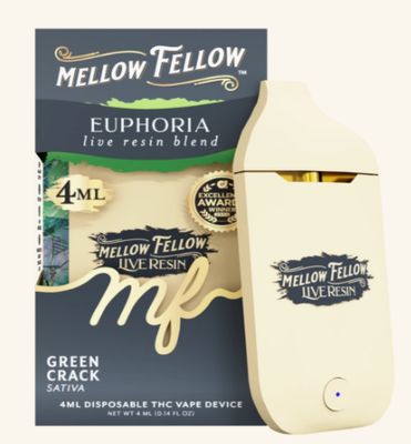 Mellow Fellow Live Resin Blend Desechable 4ml Euphoria Green Crack