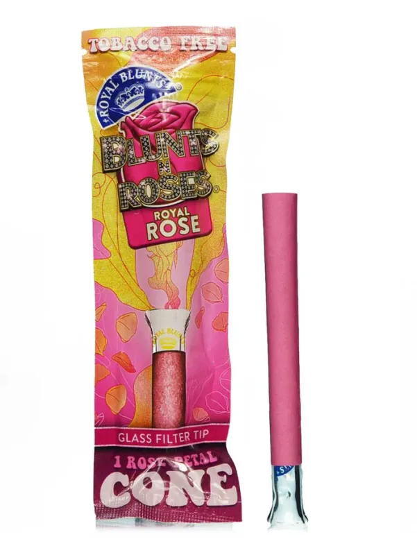 Royal Blunts N Roses Glass Tip Cone 1ct