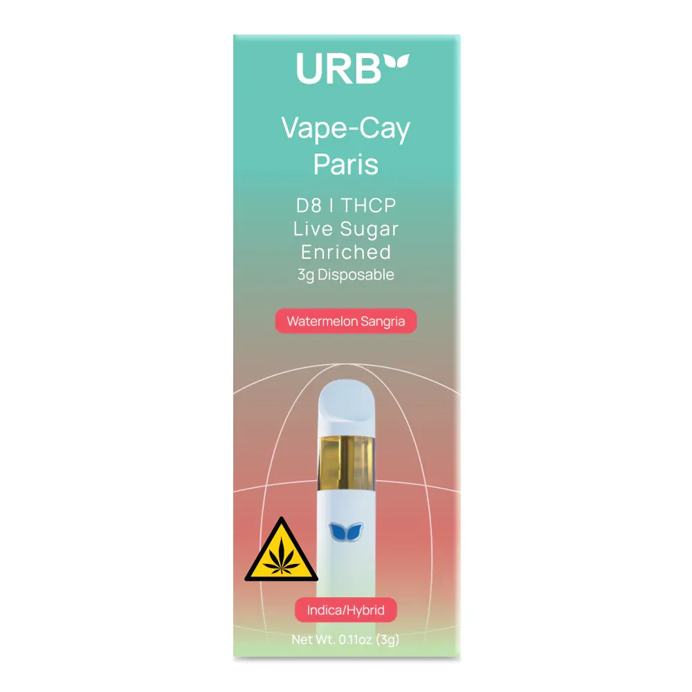 URB Live Sugar Disposable (Vape Cay Paris ) 3g Watermelon Sangria (Indica Hybrid)