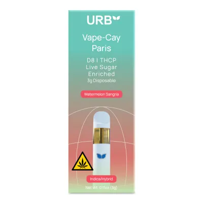 URB Live Sugar Desechable (Vape Cay Paris) 3g Sandía Sangría (Híbrido Índica)