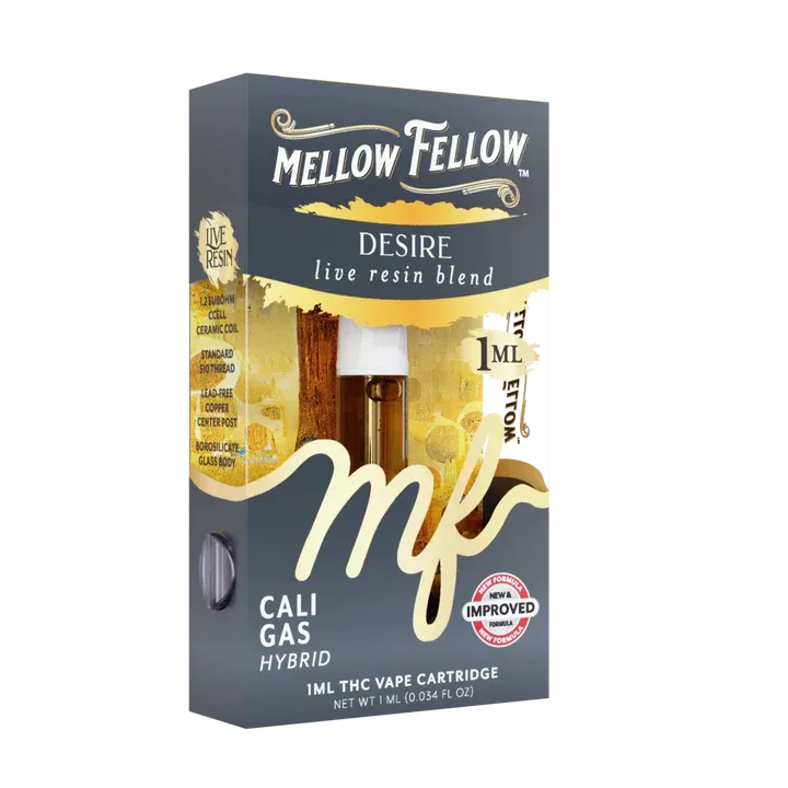 Mellow Fellow Cartridge Live Resin 1ml Desire Cali Gas Hybrid