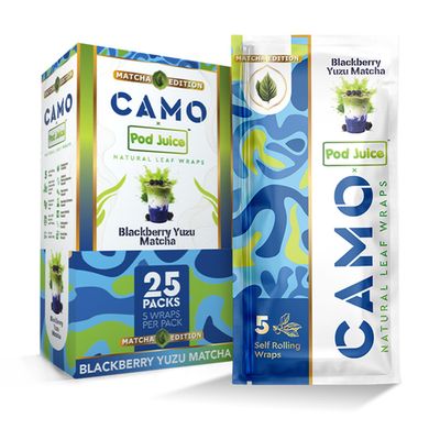 Camo Natural Leaf + Pod Juice Rolling Wraps 5ct