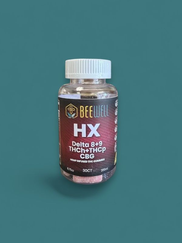 Bee Well CBD Recreational Gummies HX (D9, D8, THCH, THCP, CBG) 30ct