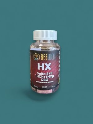Bee Well CBD Recreational Gummies HX (D9, D8, THCH, THCP, CBG) 30ct
