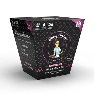 Blazy Susan Ultra Thin Cone  (Box of 21 packs) 1 1/4 6ct