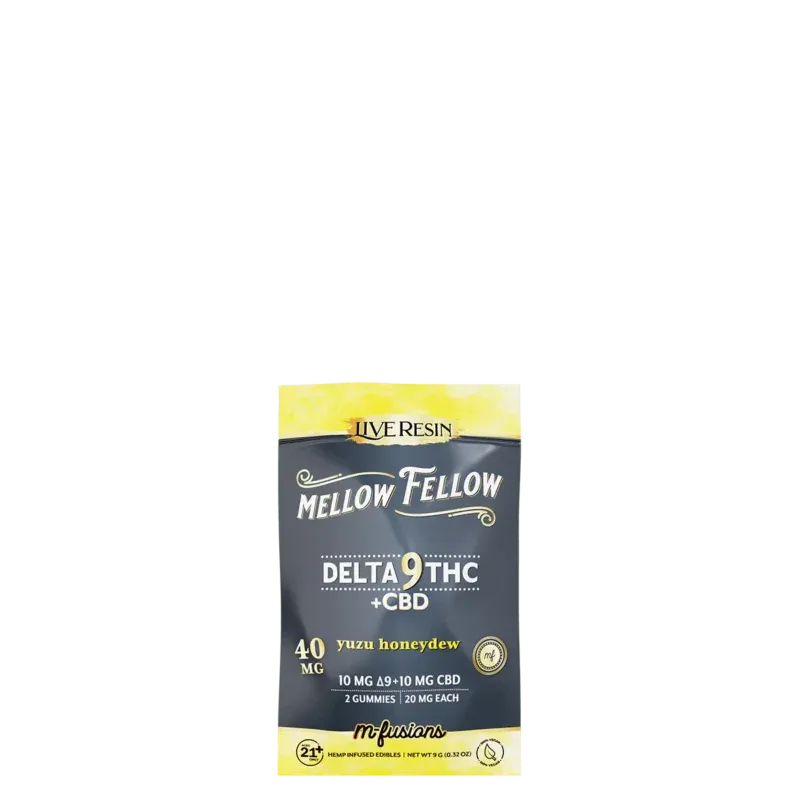 Mellow Fellow Live Resin M-Fusion D9+CBD 40mg 2ct Yuzu Honeydew