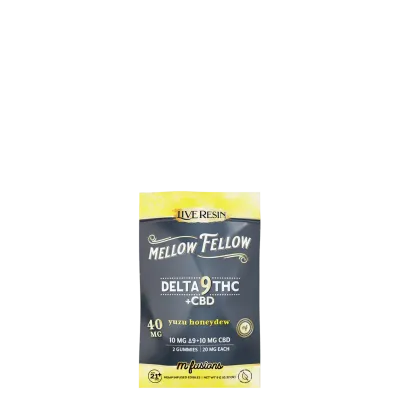 Mellow Fellow Live Resin M-Fusion D9+CBD 40mg 2ct Yuzu Honeydew