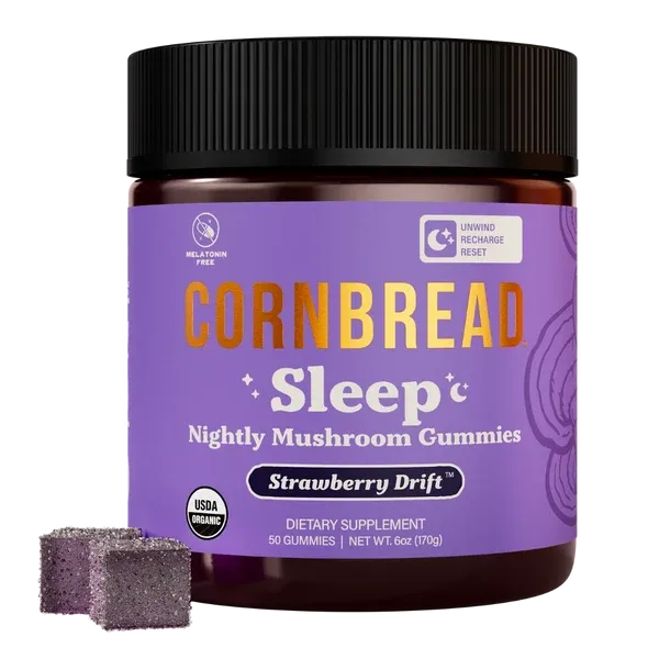 Cornbread Hemp Mushroom Gummies 30ct Sleep Strawberry Drift
