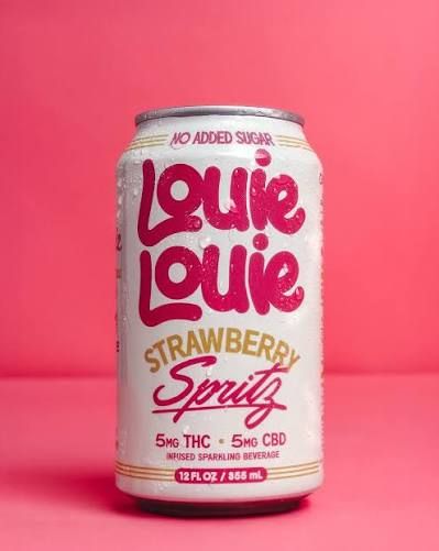 Louie Louie Seltzers 12oz 5mg THC Strawberry Spritz