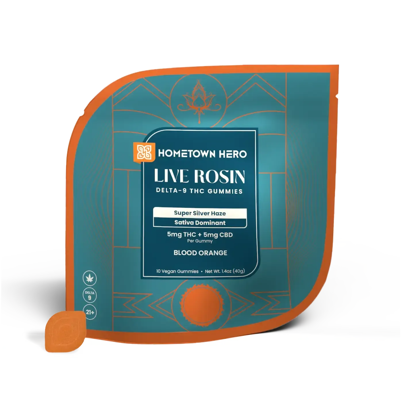 Hometown Hero 1:1 Live Rosin Canna Classic Gummies 10ct Sativa Super Silver Haze