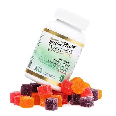 Mellow Fellow Wellness Focus Illuminate Blend Gummies