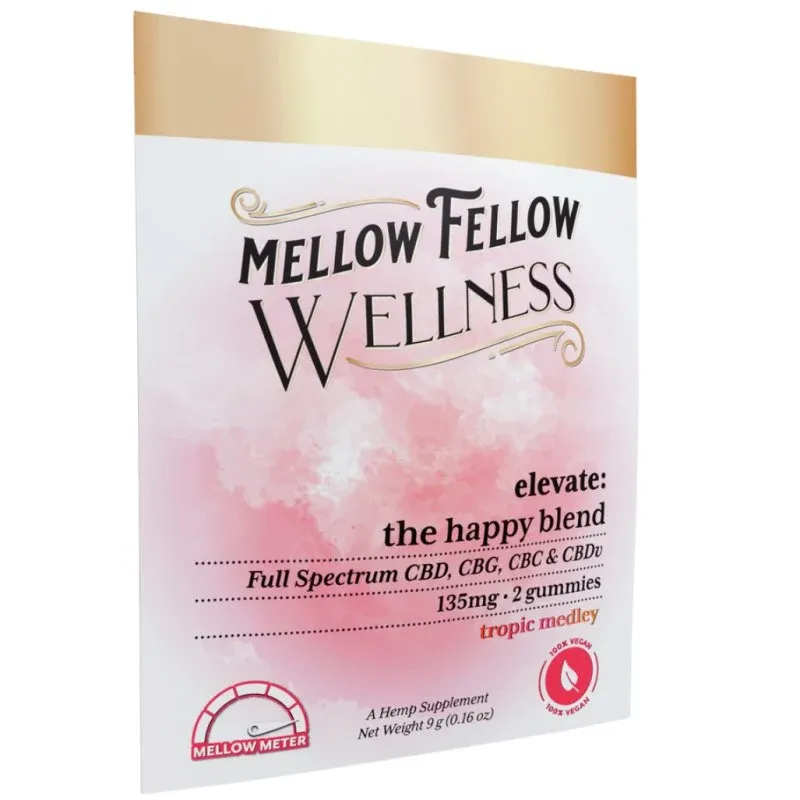 Mellow Fellow Wellness Happy Blend Gummies, Size: 2ct