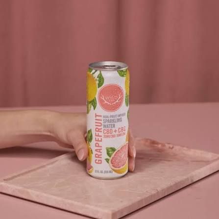 WYLD THC Free Sparkling Water 12oz Grapefruit 2:1 CBD:CBG 20mg