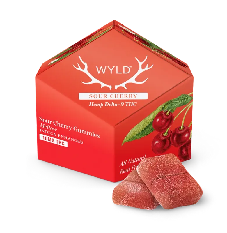 WYLD Hemp Delta 9 THC Gummies Sour Cherry
