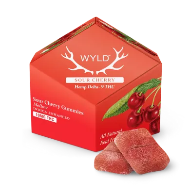WYLD Hemp Delta 9 THC Gummies Sour Cherry
