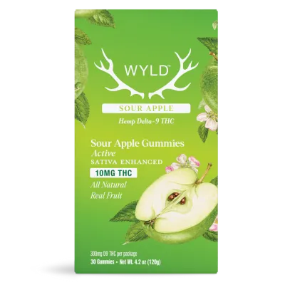 WYLD Hemp Delta 9 THC Gummies Sour Apple