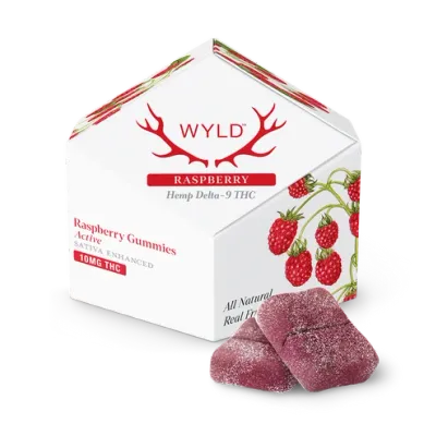 WYLD Hemp Delta 9 THC Gummies Raspberry