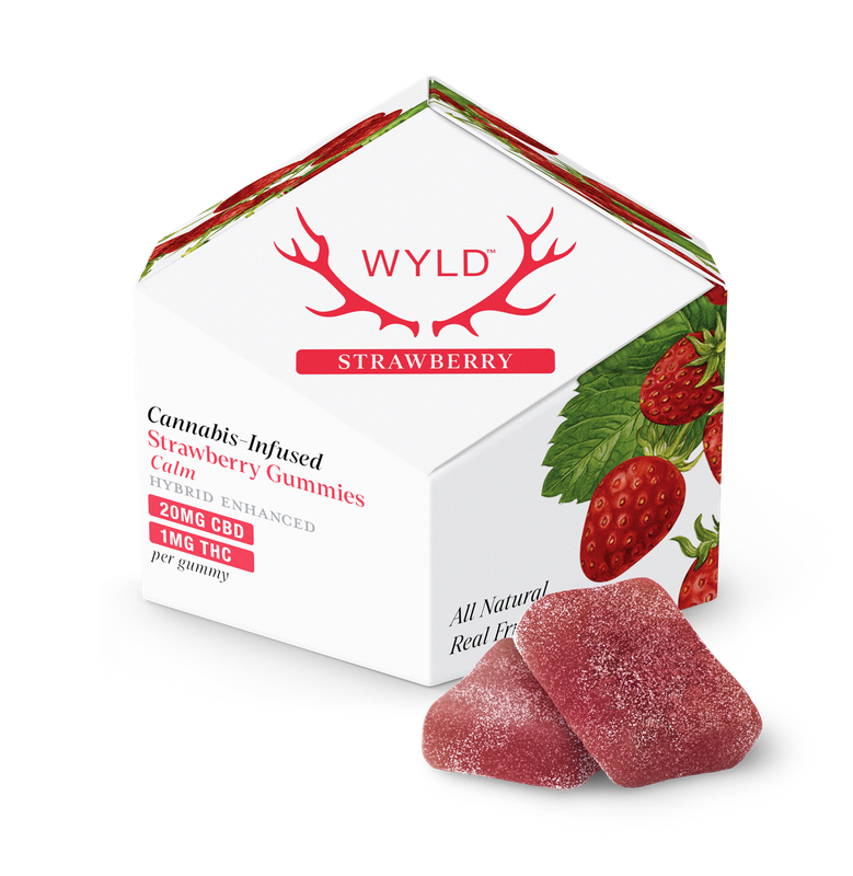 WYLD Full Spectrum Low-Dose Gummy Strawberry CBD:THC Calm