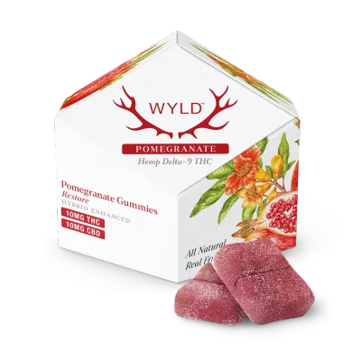 WYLD Hemp THC Select Blend Gummies Pomegranate 1:1 THC:CBD