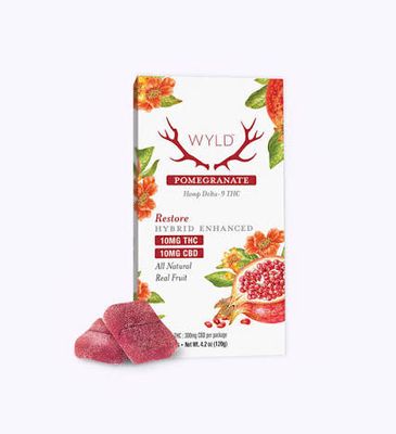 WYLD Hemp THC Select Blend Gummies Pomegranate 1:1 THC:CBD