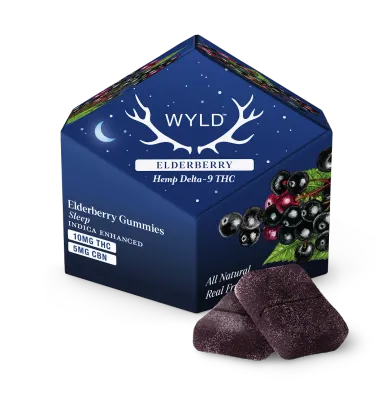 WYLD Hemp THC Select Blend Gummies Elderberry 2:1 THC:CBN Sleep