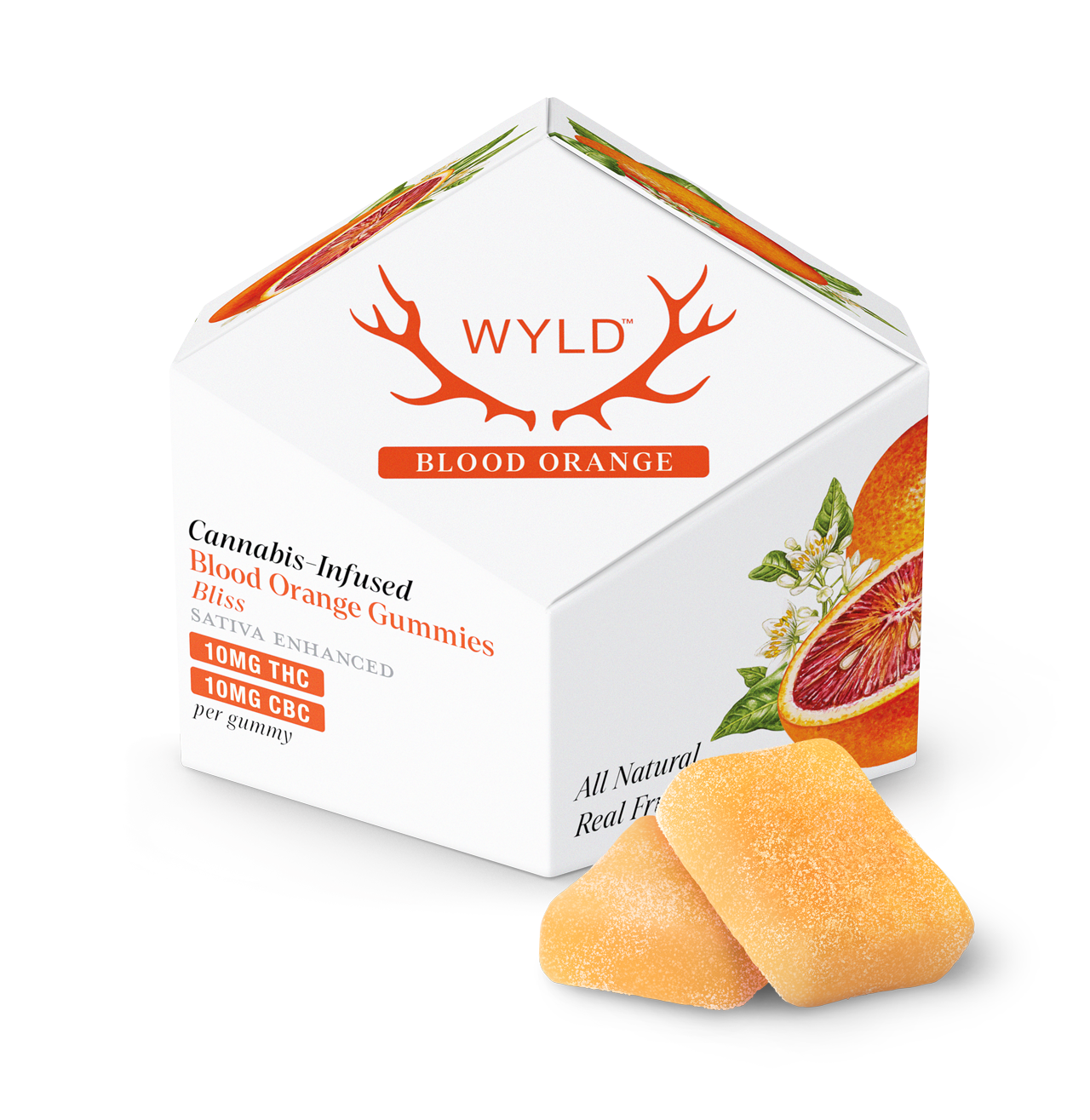 WYLD Hemp THC Select Blend Gummies Blood Orange 1:1 THC:CBC Bliss