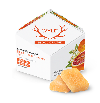 WYLD Hemp THC Select Blend Gummies Blood Orange 1:1 THC:CBC Bliss