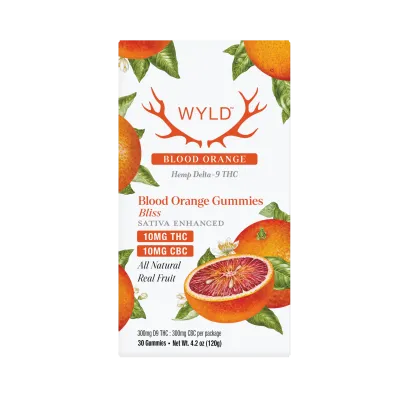 WYLD Hemp THC Select Blend Gummies Blood Orange 1:1 THC:CBC Bliss