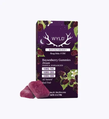 WYLD Hemp THC Select Blend Gummies Boysenberry 1:1:1 THC:CBD:CBN Dream