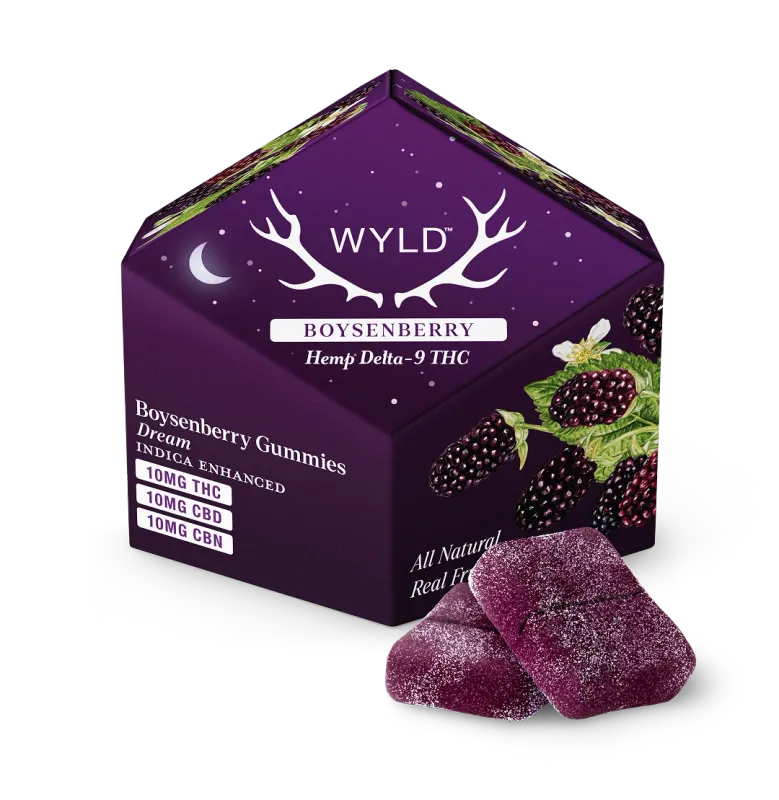 WYLD Hemp THC Select Blend Gummies Boysenberry 1:1:1 THC:CBD:CBN Dream