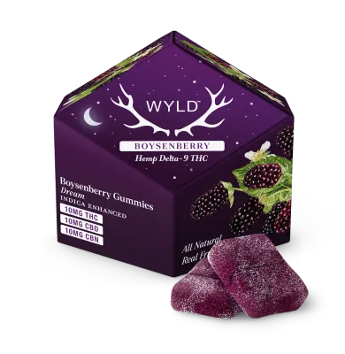WYLD Hemp THC Select Blend Gummies Boysenberry 1:1:1 THC:CBD:CBN Dream