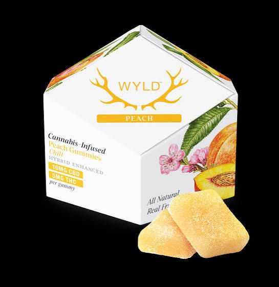 WYLD THC Free Blend Gummy  Peach 2:1 CBD:CBC, Size: 10ct