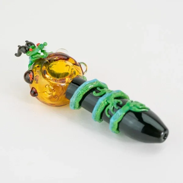 Pipa seca Dragon Sphere de Empire Glassworks de 4"