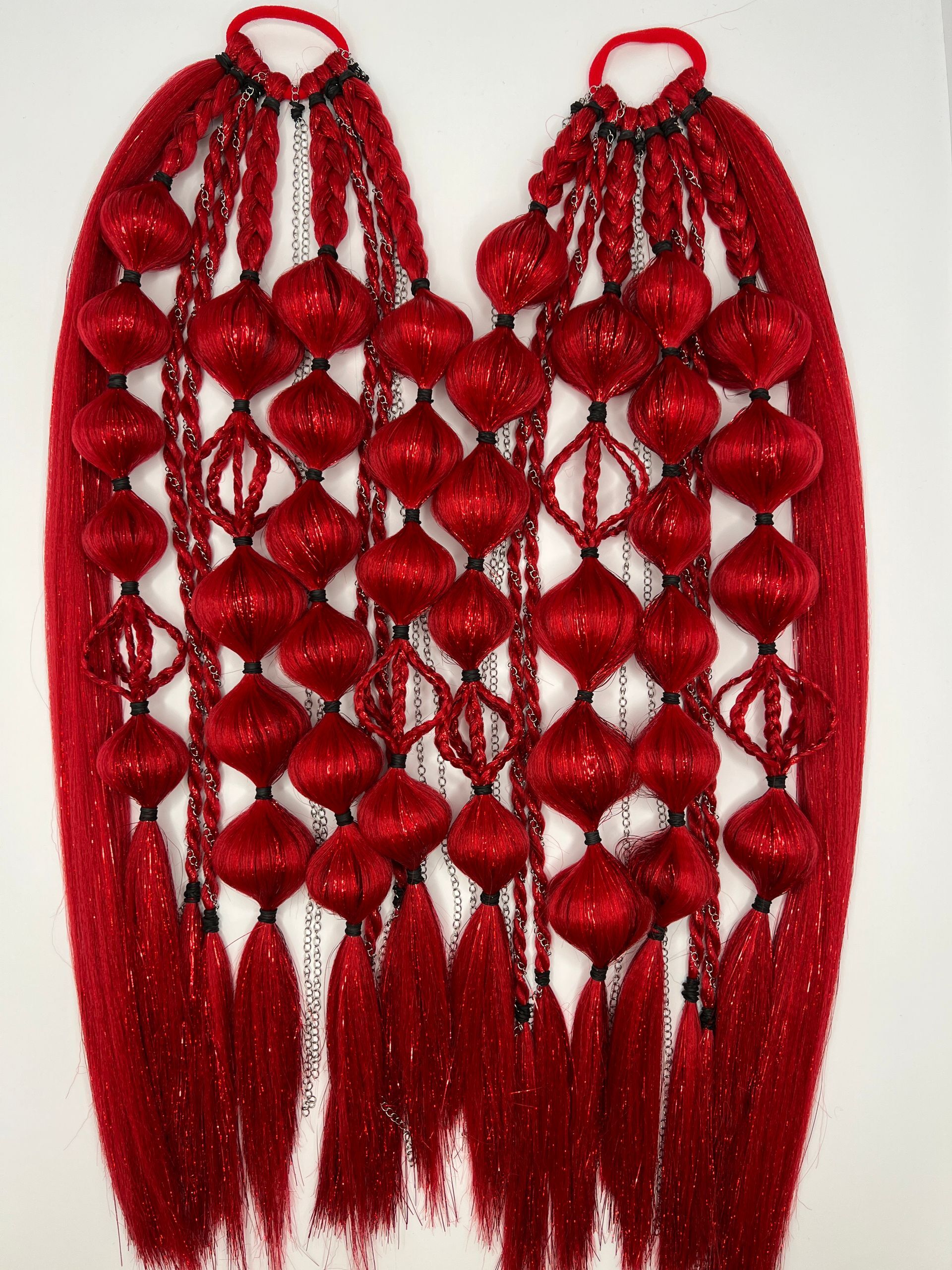 Red Tinsel Chains Set