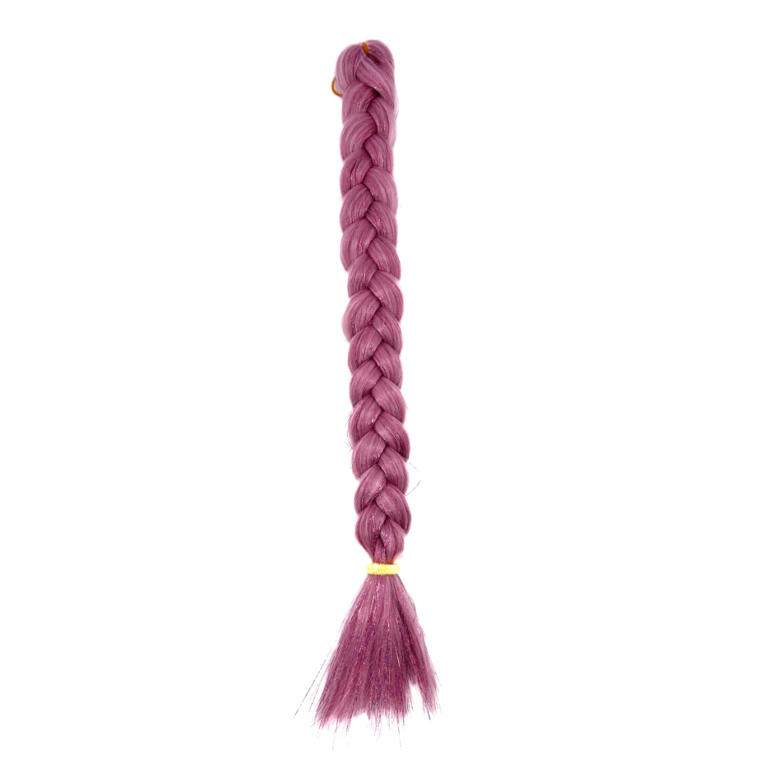 Aurora - Pink Braiding Hair With Pink Tinsel