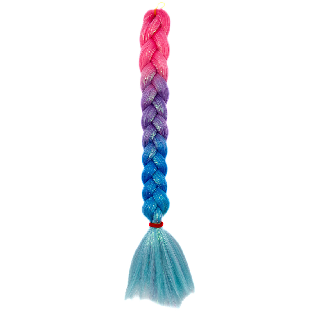 Candy Land - Ombré Braiding Hair With Holographic Tinsel