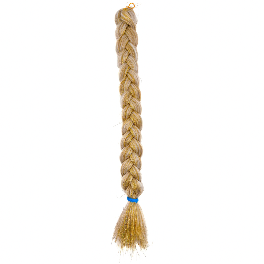 Topaz - Blonde Braiding Hair With Gold Tinsel