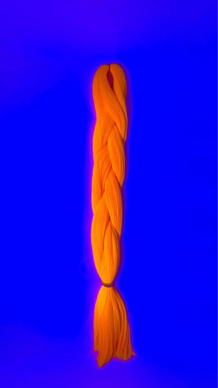 Electric Tangerine - UV Orange Braiding Hair